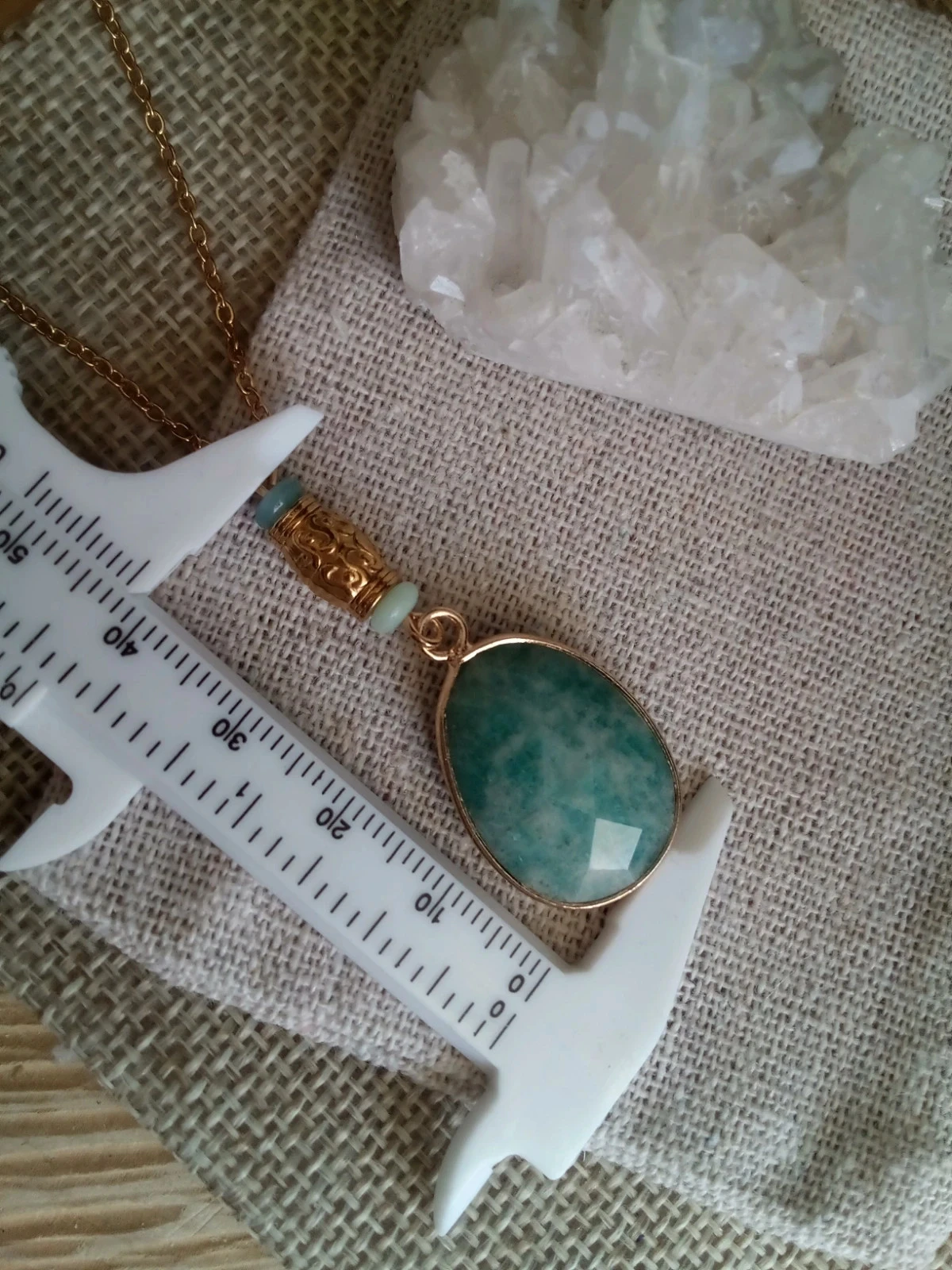 Necklace natural amazonite stones – photo 3